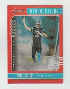 Will Grier 2019 PANINI ABSOLUTE INTRODUCTIONS RED ROOKIE PARALLEL /100 PANTHERS - Picture 1 of 1