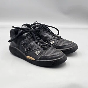 Vintage RARE 90s Men's Size 7 US Converse Cons Sonar Black Leather Mid Top READ - Picture 1 of 12