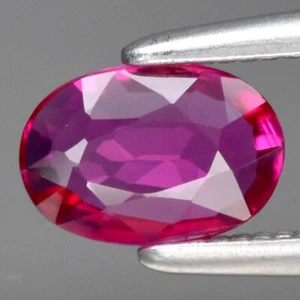 CERTIFIED* 0.43ct VVS Oval Natural Unheated Pinkish Red Ruby Gemstone Mozambique - Picture 1 of 5