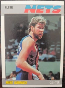 1987 Mike Gminski Fleer NBA Basketball Card #41 - Picture 1 of 8