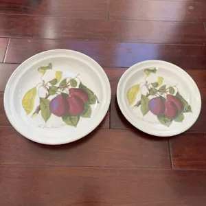 Portmeirion Pomona Dinner Salad Plate Set of 2 Reine Claude Plum Pottery Dish - Picture 1 of 7