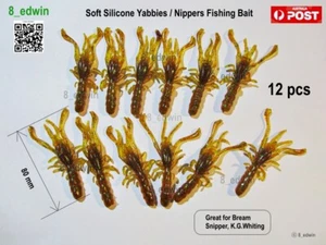 Soft Silicone Yabbies Nippers Mole Cricket Fishing Bait Bream Snapper KG.Whiting - Bild 1 von 10