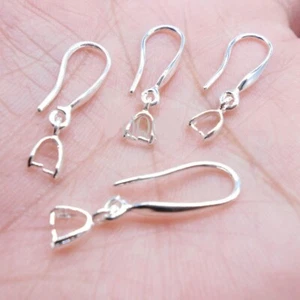 5 Pairs 925 Sterling Silver Earring Ear Hooks Lever Back Open Earring Findings - Picture 1 of 1