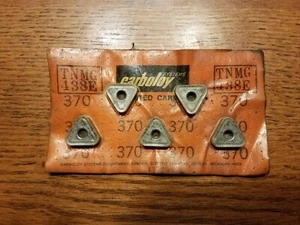 NEW SURPLUS 5PCS.  CARBOLOY  TNMG 438E  GRADE: 370  CARBIDE INSERTS - Picture 1 of 1