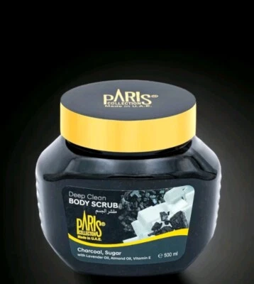 Paris Collection Revitalizing Charcoal Sugar Body Scrub 500ml - Image 1 of 4