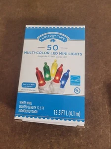 Multi Color LED White Wire Mini Lights Holiday Time Christmas Wedding Party - Picture 1 of 5
