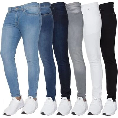 Enzo Skinny Jeans Mens Slim Fit Stretch Flex Denim Trouser Cotton Pants UK Sizes - Image 1 of 2