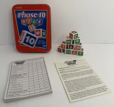 Vintage Fundex 2004 PHASE 10 Dice Family Game Complete - Tin Box Version - Image 1 of 4