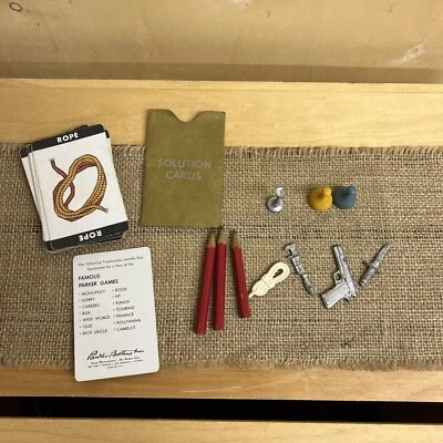 Vintage 1963 CLUE Detective Board Game Parker Brothers Replacement Parts Pieces - Image 1 of 3