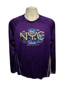 2018 NYRR United Airlines NYC Half Mens Medium Purple Long Sleeve Jersey - Picture 1 of 12