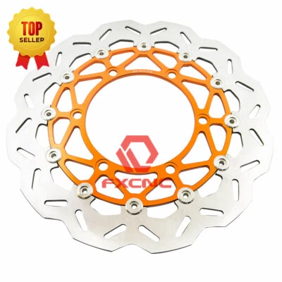 Rotores de disco de freno flotador delantero aluminio dorado para motocicleta Ninja250 2008-2012 Foto 1 de 4