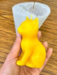 style 2 - Silicone cat kitty feline mold pillar candle soap resin mould  - Picture 1 of 6