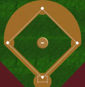 Kleines Baseballfeld für Sammlerdörfer - einzigartiges Merkmal für Abteilung 56 Lemax - Bild 1 von 6