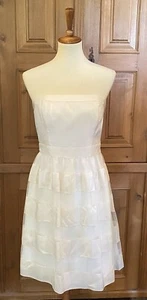 Stunning White House Black Market Ivory Strapless Gown Dress 6 EUC - Picture 1 of 9