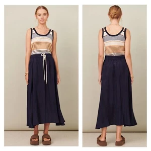 Pol Clothing Tank Size S Chloe Knit Stripe Cotton Linen - Picture 1 of 8