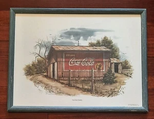 Coca Cola Country Framed LE Print Signed Numbered Ray Day Old Road Series 1977 - Imagen 1 de 7