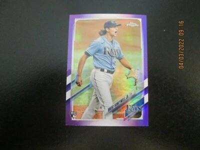 BRENT HONEYWELL JR. 2021 TOPPS CHROME UPDATE PURPLE REFRACTOR ROOKIE CARD #USC59 - Image 1 of 4