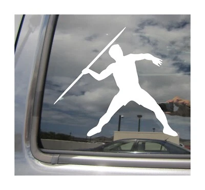 Javelin Throw - Spear Track & Field Car Vinyl Decal Window Sticker 04334 - Image 1 of 2