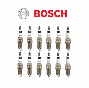 Set Of 12 For Mercedes W163 W208 W210 W211 W220 Spark Plugs BOSCH Platinum Plus - Picture 1 of 1
