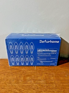 E12 LED Bulb 2700K Warm Light 4W, C35 LED Candle Bulb,40 Watt 10PACK - Picture 1 of 1