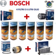 Kit 4 Filtri Bosch + 6 Litri Olio 5W30 per CITROEN C5 III C6 PEUGEOT 407 r8m #el