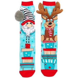 Christmas Santa and Reindeer Socks by MADMIA Size 6-99 Crazy Fun Socks - Picture 1 of 1
