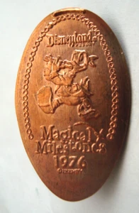 DISNEYLAND RESORT DR0094 - Magical Milestones 1976 -- elongated copper penny - Picture 1 of 2