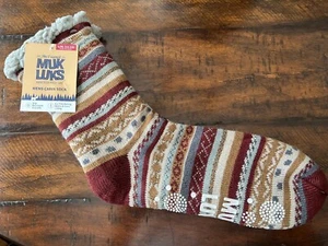 MUK LUKS Thermal Insulated CABIN SOCKS MEN L XL 11-13 Fleece Lined Soft Slippers