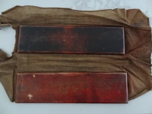 ALTES MONGOLISCHES TIBETISCHES BUDDHISTISCHES PAAR HANDSCHRIFTENEINBAND AUS HOLZ - Bild 1 von 10