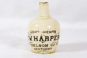 Antique Mini Compliments IW Harper Pottery Jug Nelson Co Kentucky - Picture 1 of 8