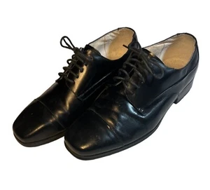 Stacy Adams, Leather (Sole, Lining, and Upper) Plain Toe Lace Up, Men's Black 9W - Picture 1 of 7