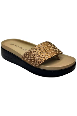 Sandalia de cuña acolchada para mujer Donald Pliner Fifi Python Prailine Foto 1 de 3