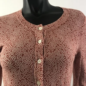Banana Republic Womens S Top Cardigan Sweater Button Down Polka Dots Small - Picture 1 of 9