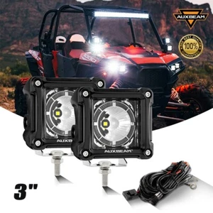 AUXBEAM 2Pcs 3" LED Pod Work Light Bar Spot Offroad Driving Fog Lamp SUV ATV 4X4 - Picture 1 of 12