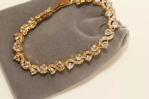 8.00Ct Round Cut Diamond Gorgeous Women's Tennis Bracelet 14k Yellow Gold Finish - Picture 1 of 11