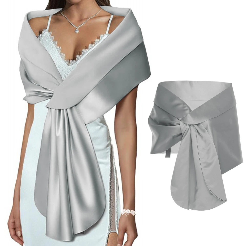 1Шт женщин шали надежном атласная шаль надежном свадьбы официальный шаль вечернее платье - Изображение 1 из 1