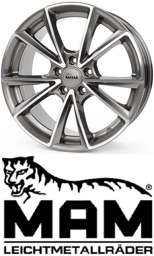 4x MAM A5 8,5x20 5/112,0 ET45 Palladium Front Polish - Bild 1 von 1