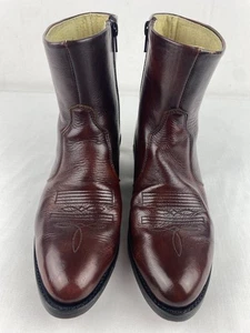 Stivaletti Durango uomo DB954 Cordovan pelle bordeaux cowboy zip laterale 7 EE 1S5 - Foto 1 di 19