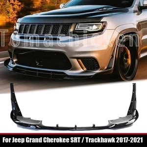 For Jeep Grand Cherokee SRT/Trackhawk 17-21 Gloss Front Bumper Lip W/ Winglet - Picture 1 of 11