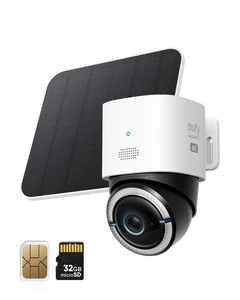 eufy Security 4G LTE Cam S330 with Wi-Fi, 4K UHD Pan Tilt, Wireless, Solar - Picture 1 of 5