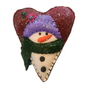 snowman themed christmas hanging ornament - Picture 1 of 3