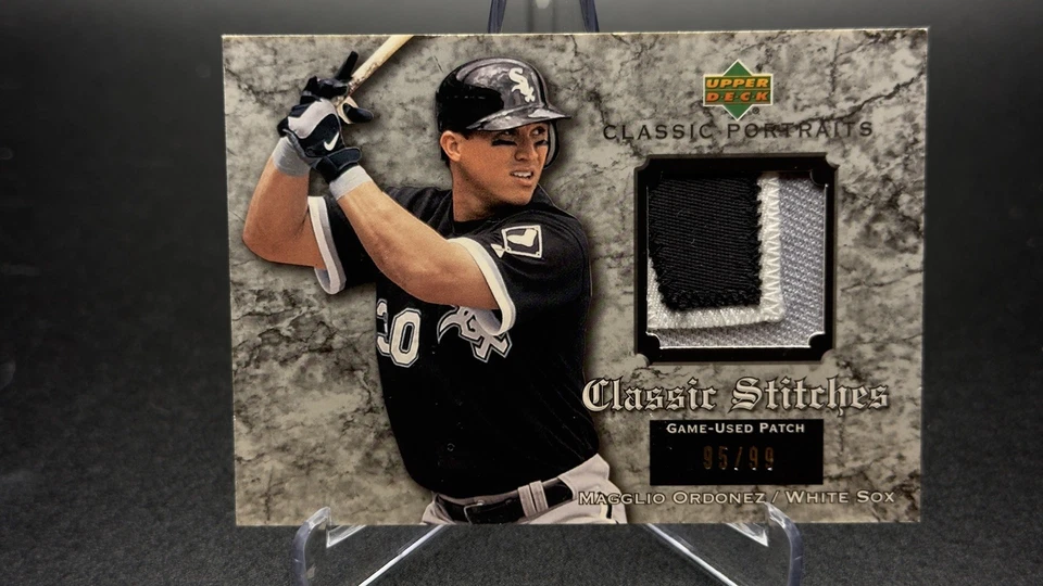 Parche con nombre Magglio Ordonez 2003 Upper Deck Classic Stitches GP-MO #/99  Foto 1 de 2