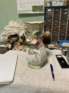 FRITZ AND FLOYD. VASE. 10 1/2" TALL - Picture 1 of 7