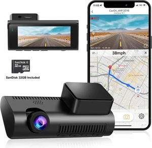 4K+1080P Dashcam vorne hinten WiFi GPS App Steuerung Sony Sensor + 32GB SanDisk - Bild 1 von 7