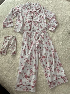 FOR GIRLS American Girl Warm Wishes Holiday Pajama Set Snowflakes Size 6 (XS) - Picture 1 of 11