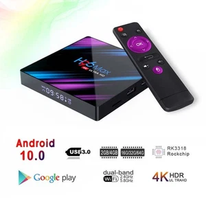H96 Max-3318 4K Ultra HD Android TV Box con Telecomando, Android 10.0, RK - Foto 1 di 8