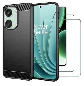 Case For OnePlus Nord 3 Carbon Phone Cover & Glass Screen Protector - Picture 1 of 19