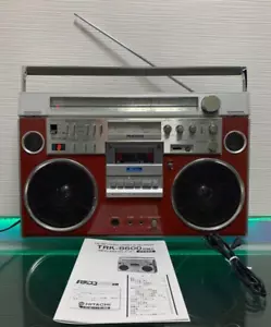 HITACHI TRK-8600RM ROSSO Paddisco Cassette Recorder Manutenzione fatta funzionante testato - Foto 1 di 10