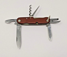 Vintage Wenger Tahara 82mm Swiss Army Knife Fibre Scales Six Blades Red