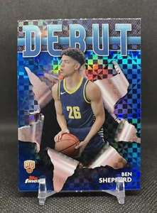 2023-24 Topps Finest BEN SHEPPARD Rookie Debut BLUE CHECKERBOARD /99 Pacers SP - Bild 1 von 3